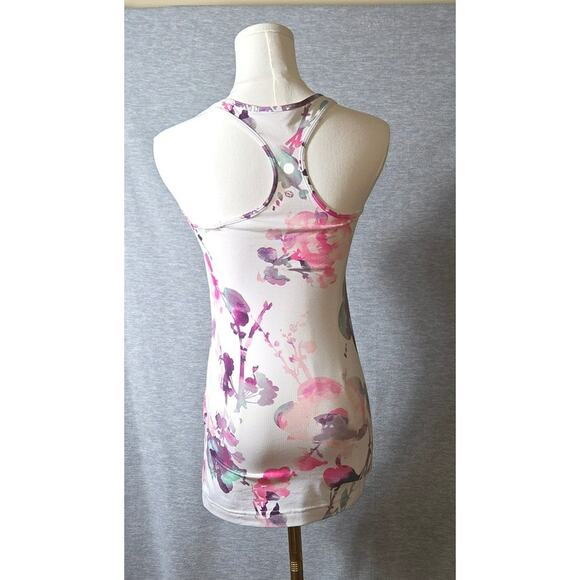 Lululemon Athletica Size XXS Womens Razorback Active Tank Floral Pink Purple - Picture 2 of 3
